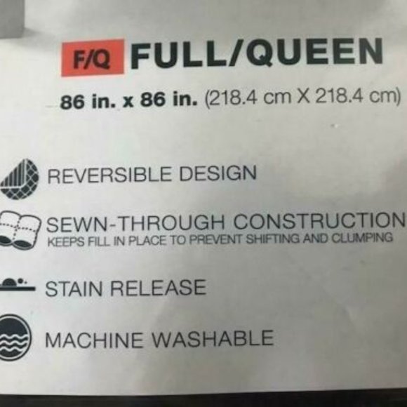 NIP RED PLAID DOWN ALTERNATIVE COMFORTER FULL/QUEEN - Picture 4 of 11